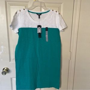 BNWT Nicole miller New York color block T Shirt dress Size #M
